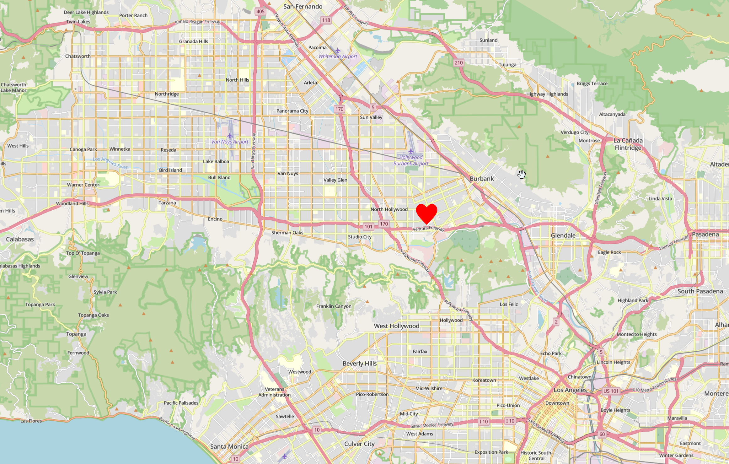 Map to Avalon Home Health Care in Burbank